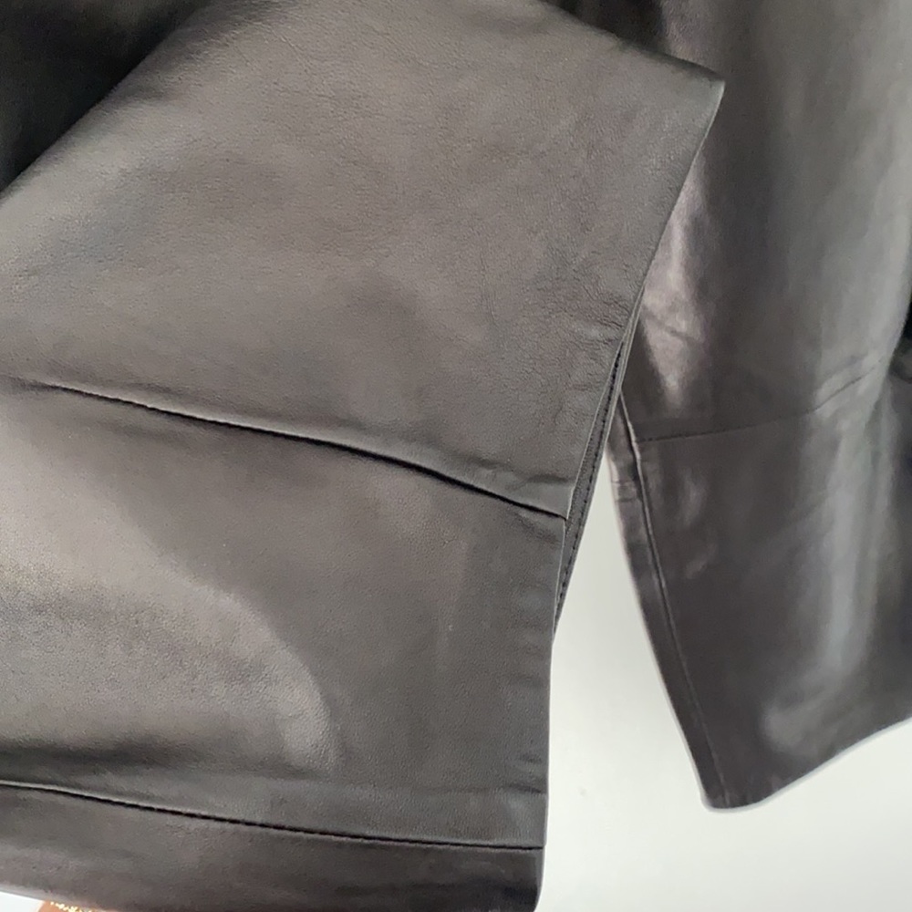 Frame Leather Barrel Leg Pants Size L - Picture 8 of 9